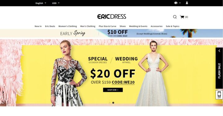 Ericdress online shopping store for wedding