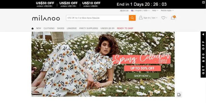 Milanoo.com - Modes apģērbu veikals tiešsaistē
